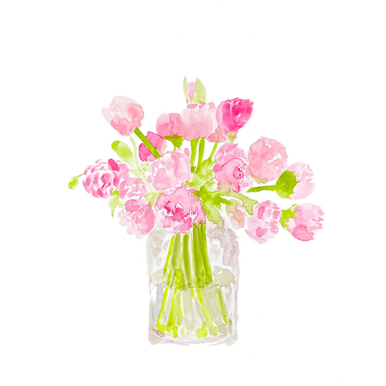 Pink Peonies in a Vase