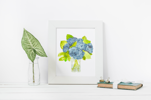 Blue Hydrangea Print