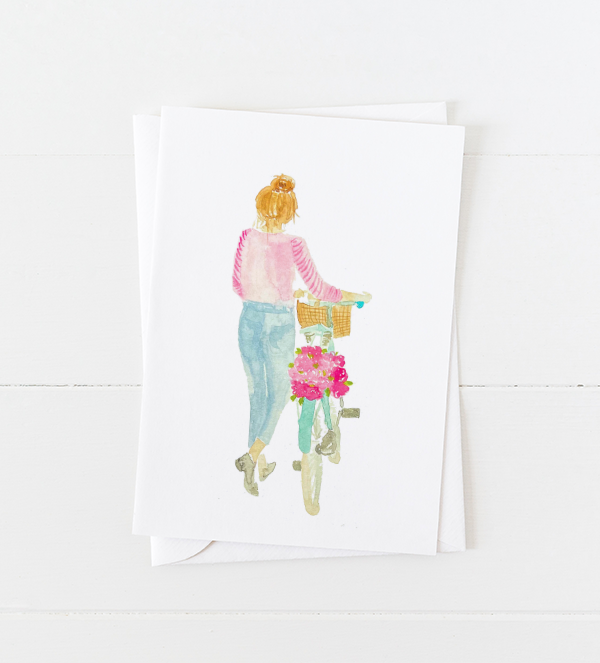 Bicycle Flowers Greeting Card