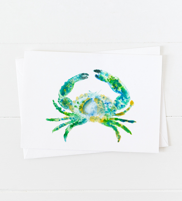 Blue Crab Greeting Card - A Little Hello Co.
