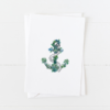 Blue Floral Anchor Greeting Card