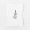 Charlie Brown Christmas Tree Doodle Christmas Card with pointed flap envelope