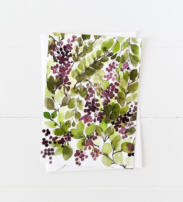 Fall and Winter Berries Greeting Card - A Little Hello Co.
