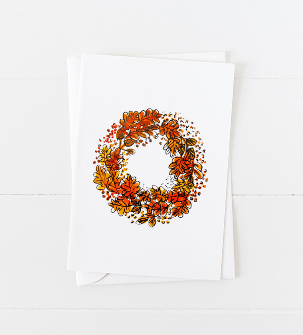 Fall Wreath Greeting Card