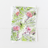 pink flamingo greeting card