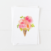 Ice Cream Flowers Greeting Card - A Little Hello Co.