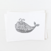 Preppy Whale Doodle Greeting Card