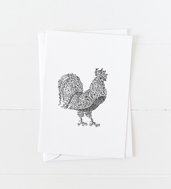 Rooster Greeting Card