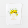 Sunflower Girl Greeting Card