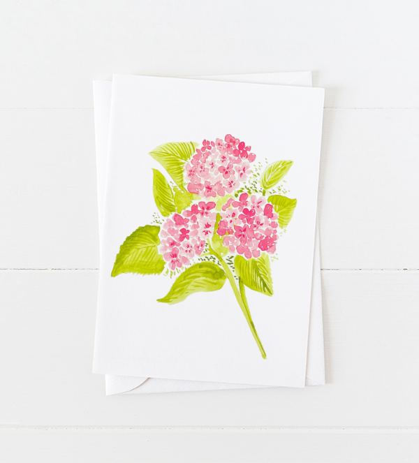 Pink Hydrangea Greeting Card