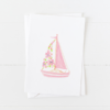 Pink Sailboat Greeting Card