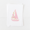 Pink Sailboat Greeting Card