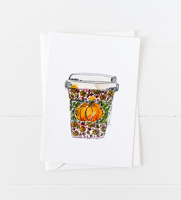 Pumpkin Spice Latte Greeting Card