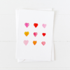 Watercolor Hearts Greeting Card
