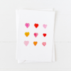 Watercolor Hearts Greeting Card