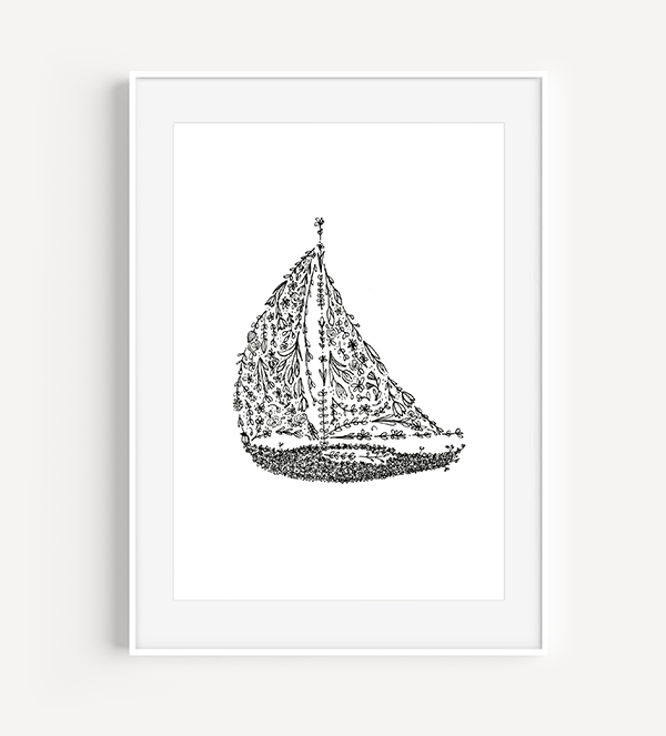 Just Ink Sailboat - A Little Hello Co.