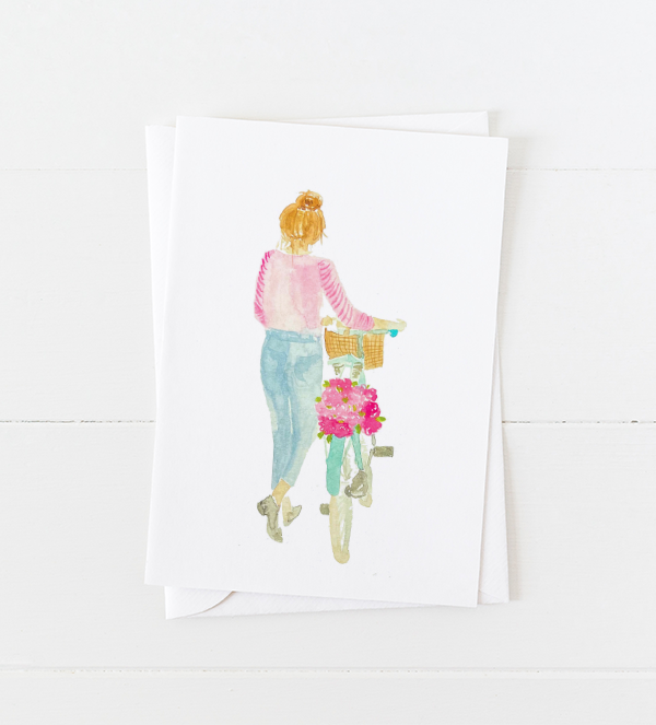 Bicycle Flowers Notecards