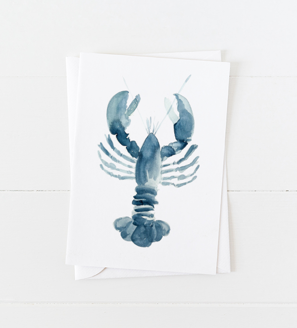 Blue Lobster Greeting Card