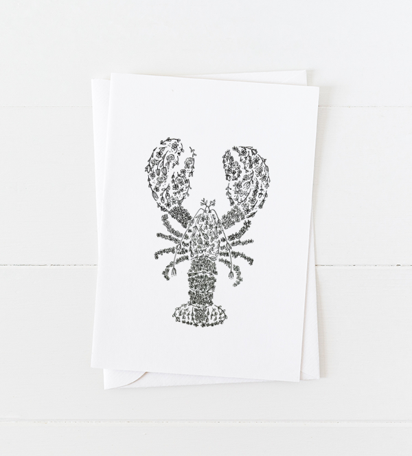 Lobster Doodle Greeting Card