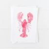 Pink Lobster Greeting Card