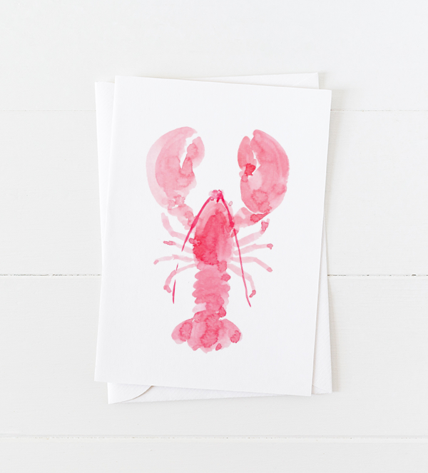 Pink Lobster Greeting Card