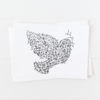 Peace on Earth dove Christmas Card with pointed flap envelope