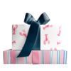 Pink Lobsters and Stripes Double-Sided Gift Wrap Sheets