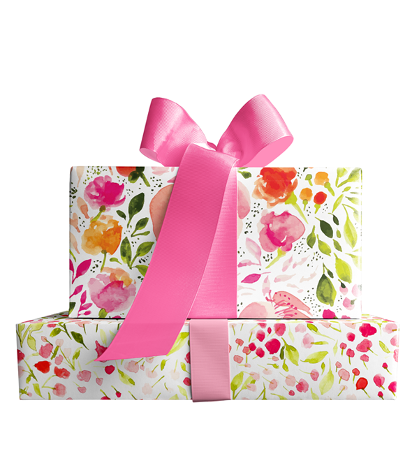 Spring Fling and Pink Buds Double-Sided Gift Wrap Sheets
