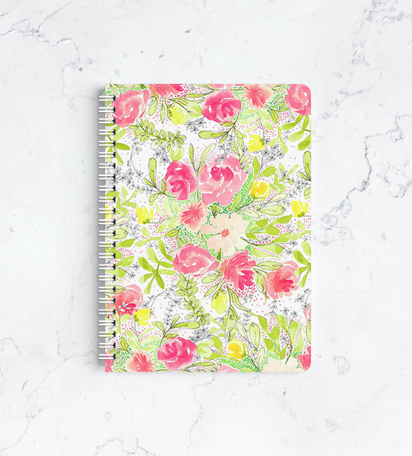 Floral Doodles Wire-O Notebook from A Little Hello Co.
