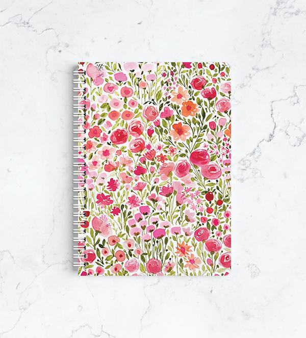 Pink Garden Wire-O Notebook from A Little Hello Co.