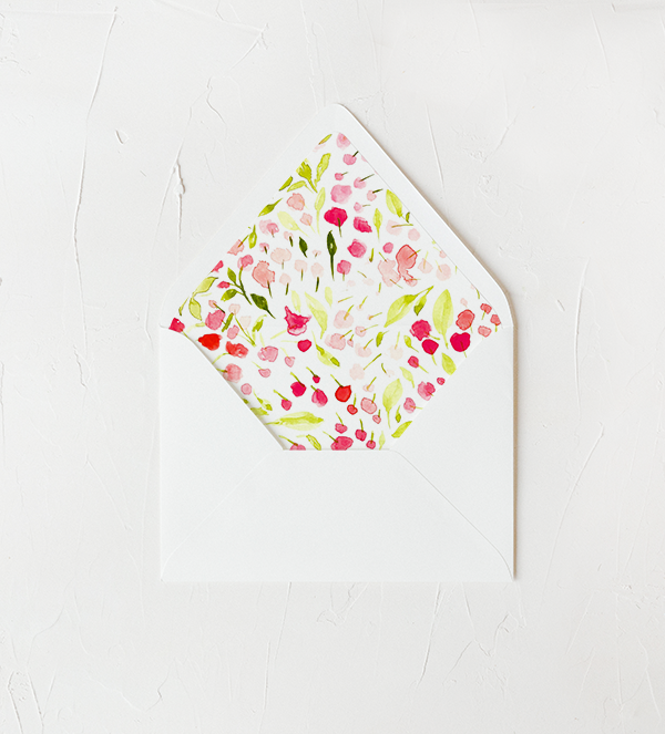 Pink Buds Notecards