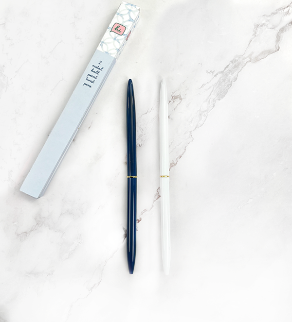 Pink and White Twist Pen Set