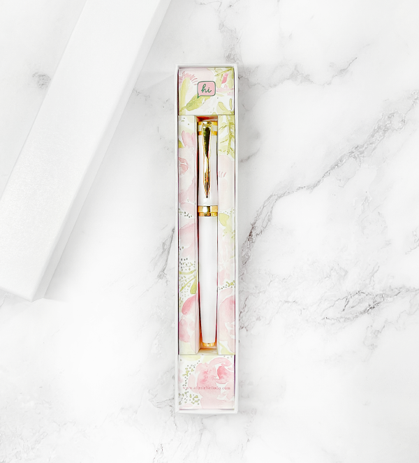 White Luxe Rollerball Pen