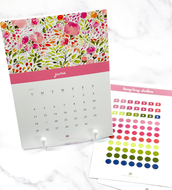 Floral Patterns Desk Calendar from A Little Hello Co.