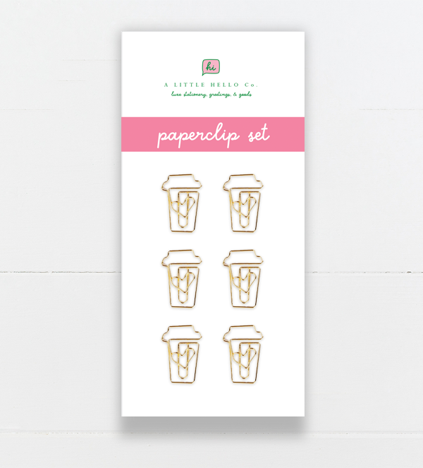 Latte Love Luxe Paperclips from A Little Hello Co.
