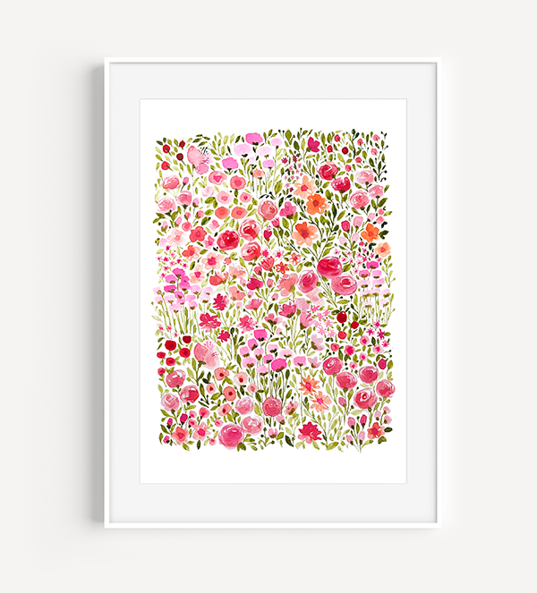 Pink Garden Print from A Little Hello Co.