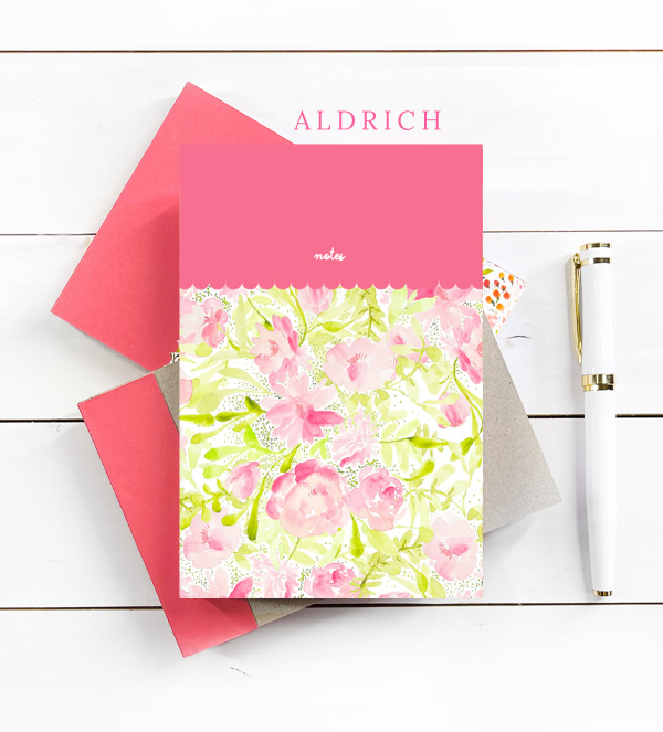 Aldrich Notepad from A Little Hello Co.