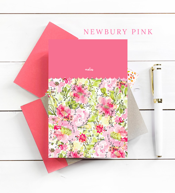 Newbury Pink Notepad from A Little Hello Co.