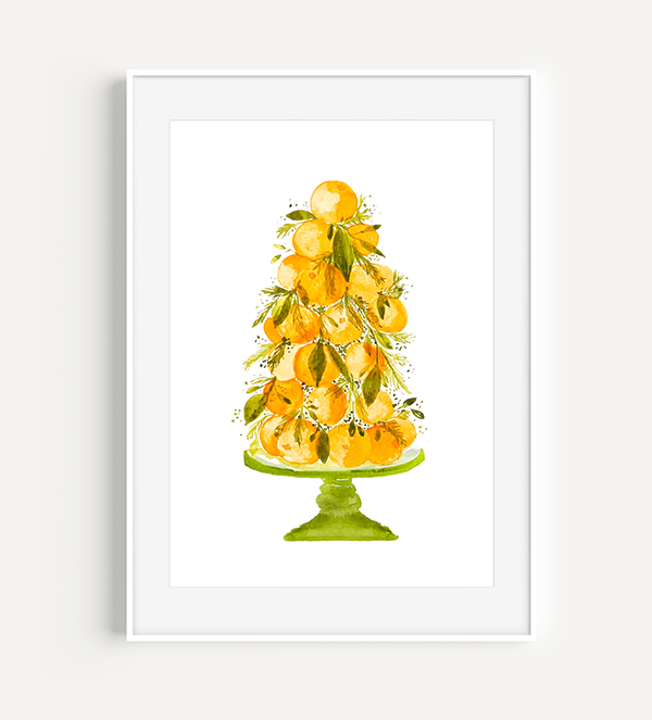 Orange Topiary Print from A Little Hello Co.
