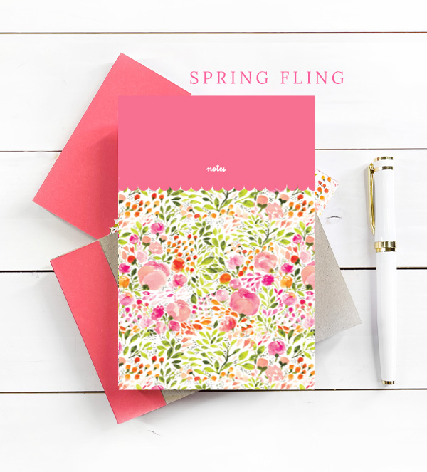 Spring Fling Notepad from A Little Hello Co.