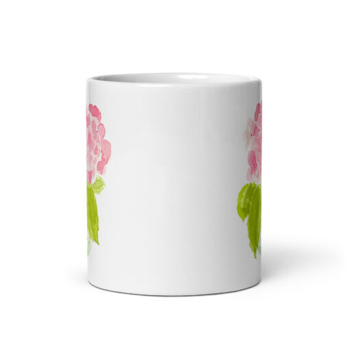 Pink Hydrangea Vase Coffee Mug - Image 3