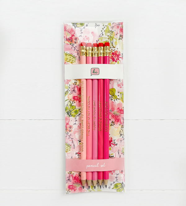 Pink Pencil Set from A Little Hello Co.