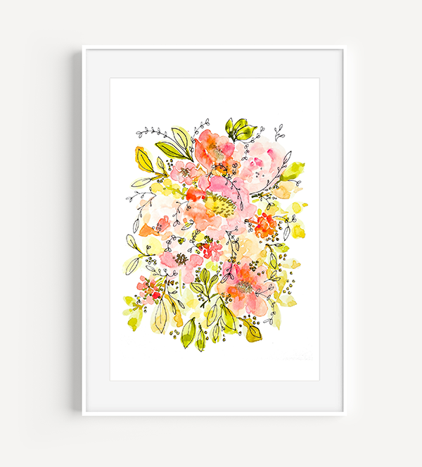 Newbury Autumn Watercolor Print from A Little Hello Co