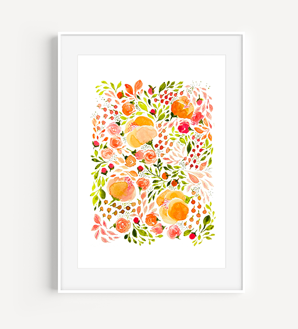That Fall Feeling Watercolor Print from A Little Hello Co