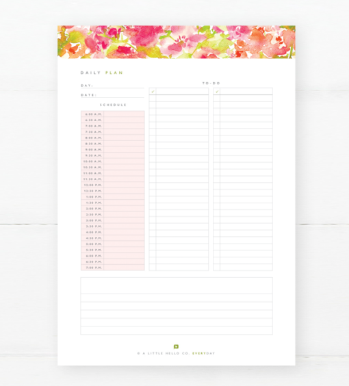 Harbor Rose Daily Notepad