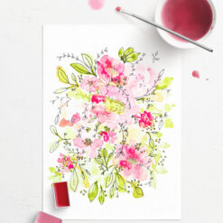 Paint and Sip and Doodle: Floral Watercolor Workshop