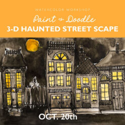 Paint and Doodle: Haunted Street Scape