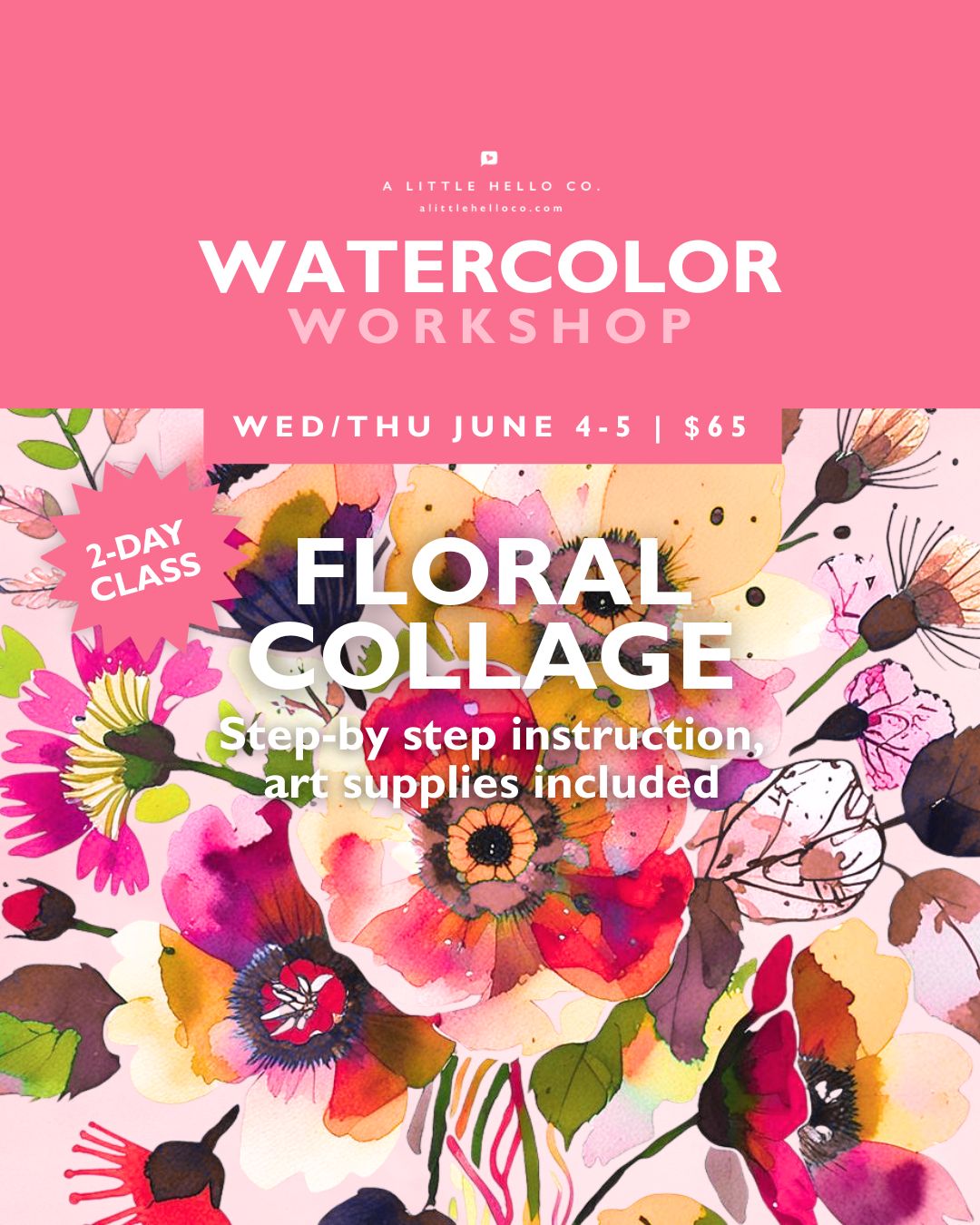 Watercolor Workshop: Floral Collage