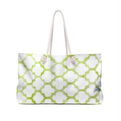 Alternative view of Large Tote - Pistachio Lattice