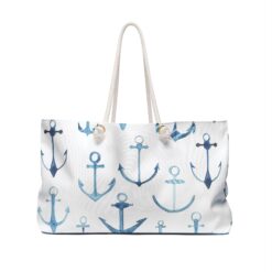 Alternative view of Large Tote - Blue Anchors